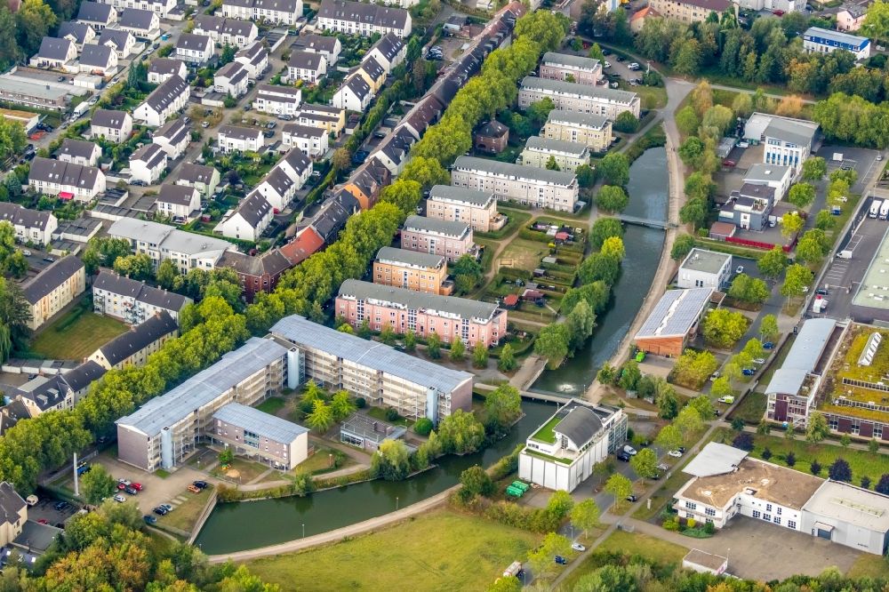 Bochum from above - Building of the retirement home in the district Wattenscheid in Bochum in the state North Rhine-Westphalia, Germany