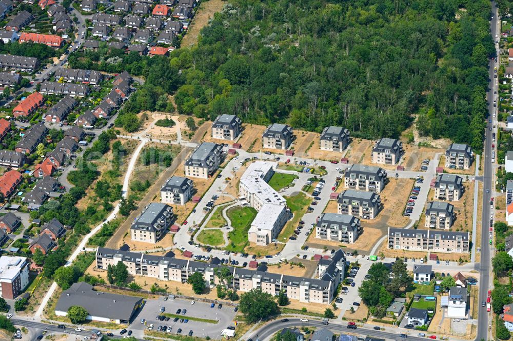 Aerial image Berlin - Building of the retirement center Hohenlohe on Ingelfinger Weg in the district Staaken in Berlin, Germany
