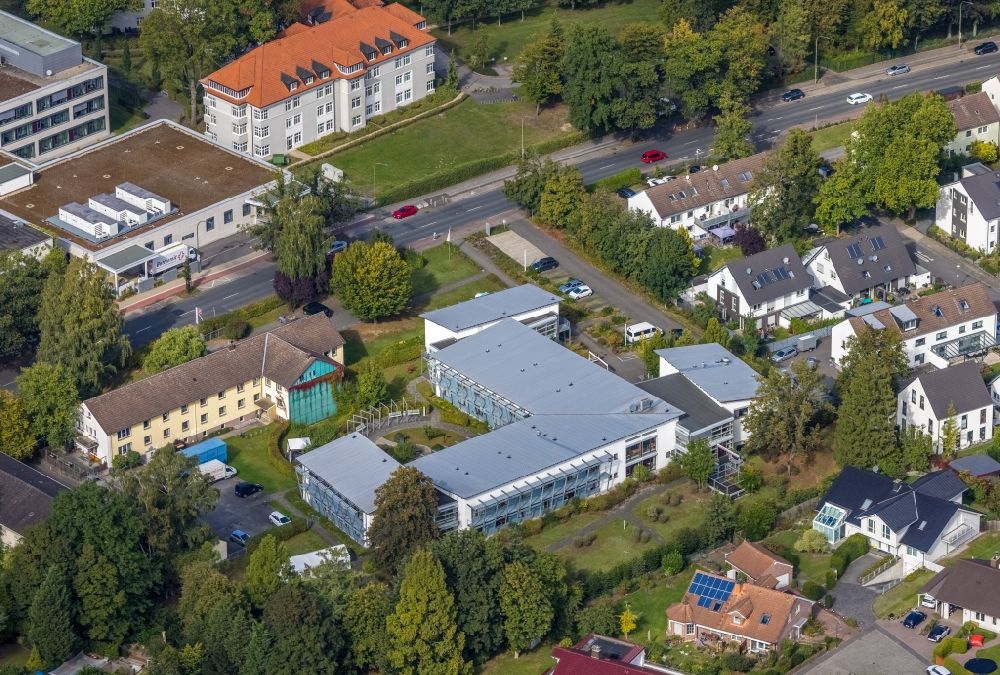 Hamm from above - Building of the retirement center of Perthes-Haus on Ludwig-Teleky-Strasse in the district Norddinker in Hamm at Ruhrgebiet in the state North Rhine-Westphalia, Germany