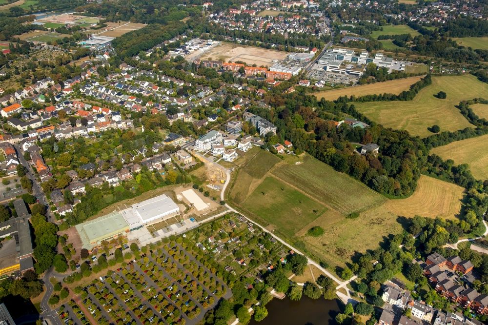 Aerial image Hamm - Building of the sports hall of the Friedensschule in Hamm in the state North Rhine-Westphalia