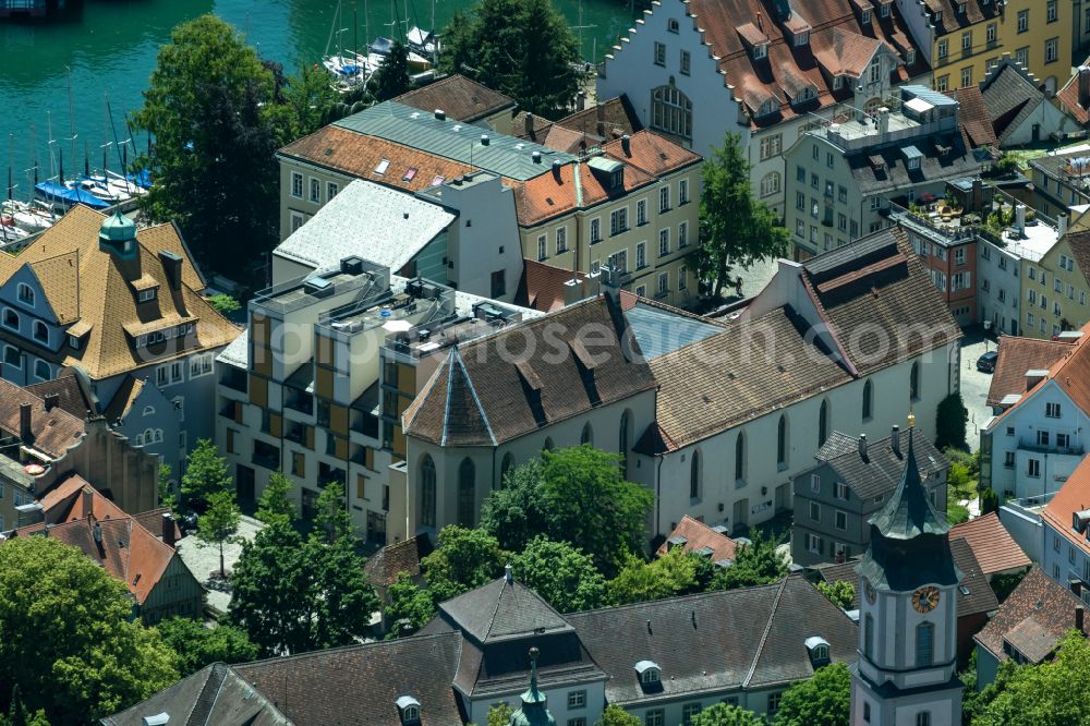 Aerial image Lindau (Bodensee) - Building of the Stadttheater Lindau in Lindau (Bodensee) on Lake Constance in the state Bavaria, Germany