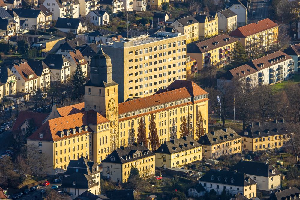 Aerial image Arnsberg - Building the district government and regional council in Arnsberg in North Rhine-Westphalia