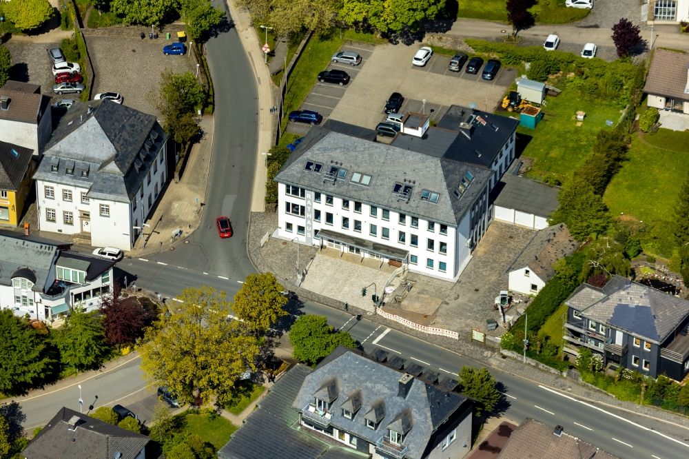 Aerial photograph Breckerfeld - Town Hall building of the city administration in Breckerfeld in the state North Rhine-Westphalia, Germany
