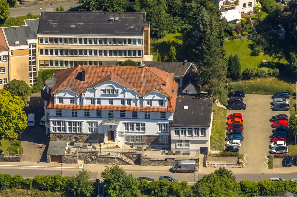 Aerial image Ennepetal - Town Hall building of the city administration on Bismarckstrasse in Ennepetal in the state North Rhine-Westphalia, Germany