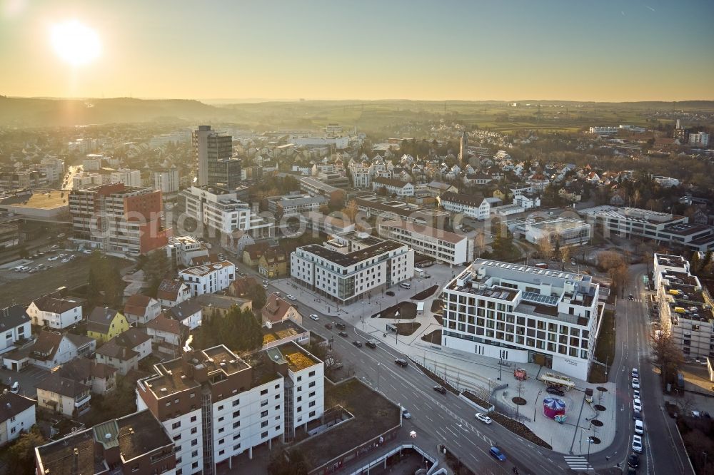 Aerial photograph Leonberg - Town Hall building of the city administration in Leonberg in the state Baden-Wuerttemberg, Germany
