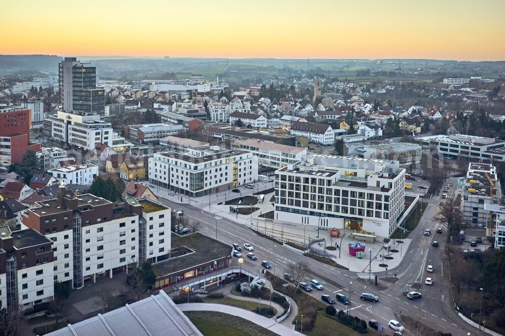 Aerial photograph Leonberg - Town Hall building of the city administration in Leonberg in the state Baden-Wuerttemberg, Germany