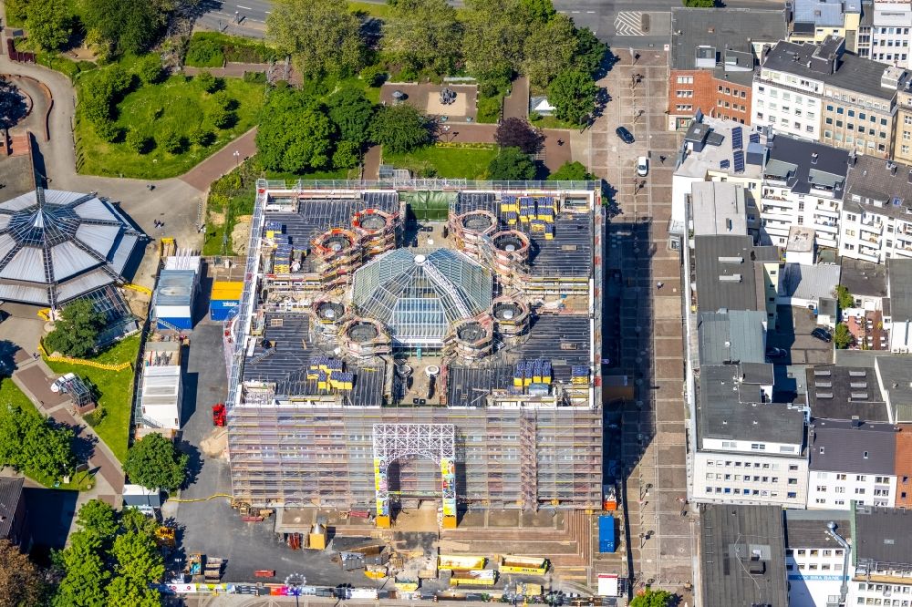 Aerial image Dortmund - Town Hall building of the City Council at the market downtown in Dortmund at Ruhrgebiet in the state North Rhine-Westphalia, Germany