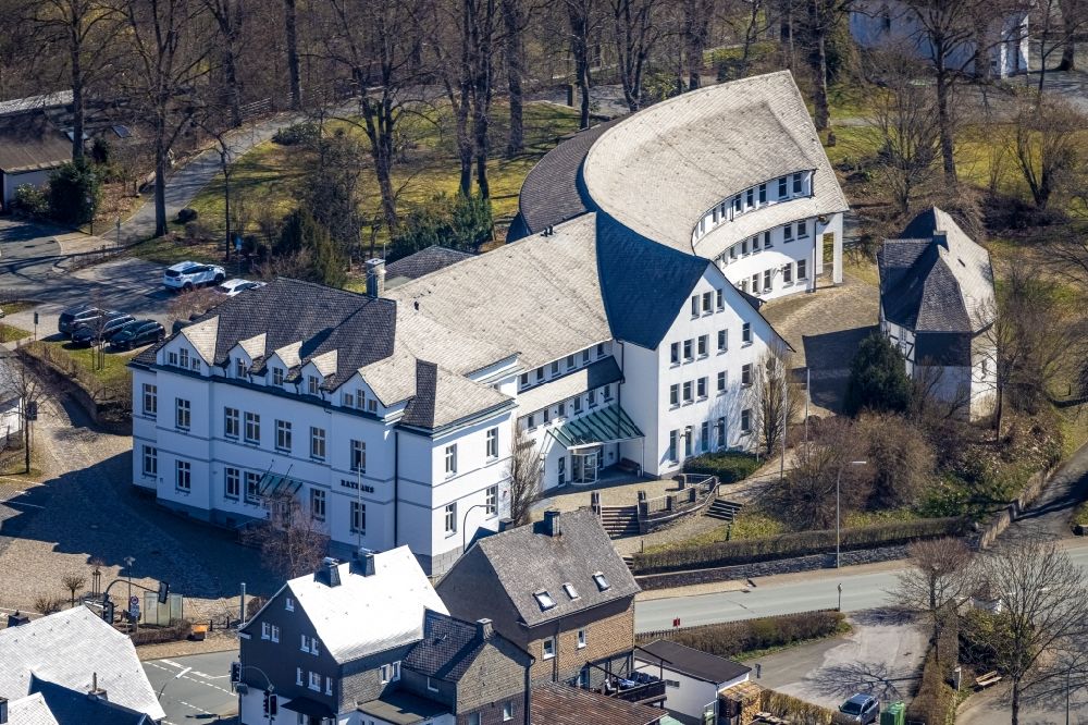 Schmallenberg from the bird's eye view: Town Hall building of the city administration in Schmallenberg at Sauerland in the state North Rhine-Westphalia