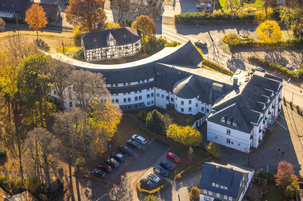Schmallenberg from above - Town Hall building of the city administration in Schmallenberg in the state North Rhine-Westphalia