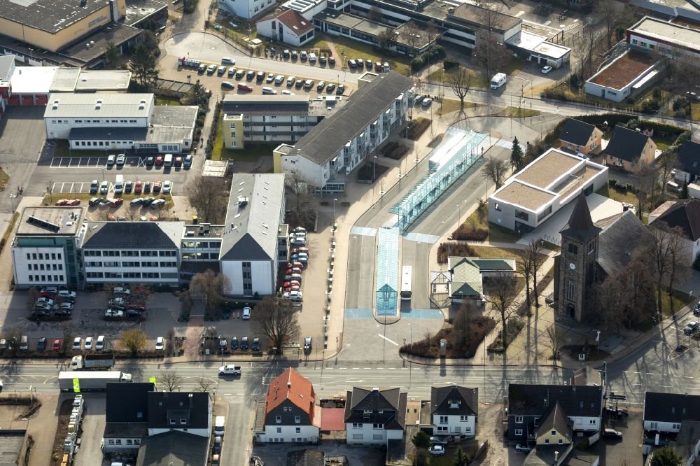 Sprockhövel from the bird's eye view: Town Hall building of the city administration in Sprockhoevel in the state North Rhine-Westphalia