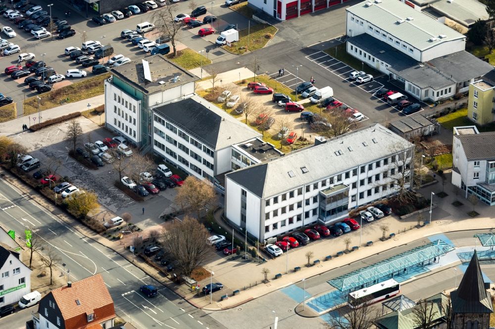 Aerial image Sprockhövel - Town Hall building of the city administration in Sprockhoevel in the state North Rhine-Westphalia