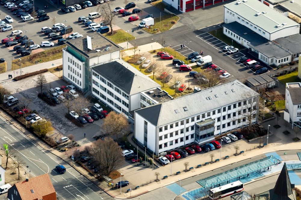 Aerial photograph Sprockhövel - Town Hall building of the city administration in Sprockhoevel in the state North Rhine-Westphalia