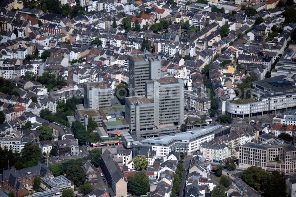 Aerial photograph Bonn - Town Hall building of the city administration Stadthaus on the Breite Strasse in the district Nordstadt in Bonn in the state North Rhine-Westphalia, Germany