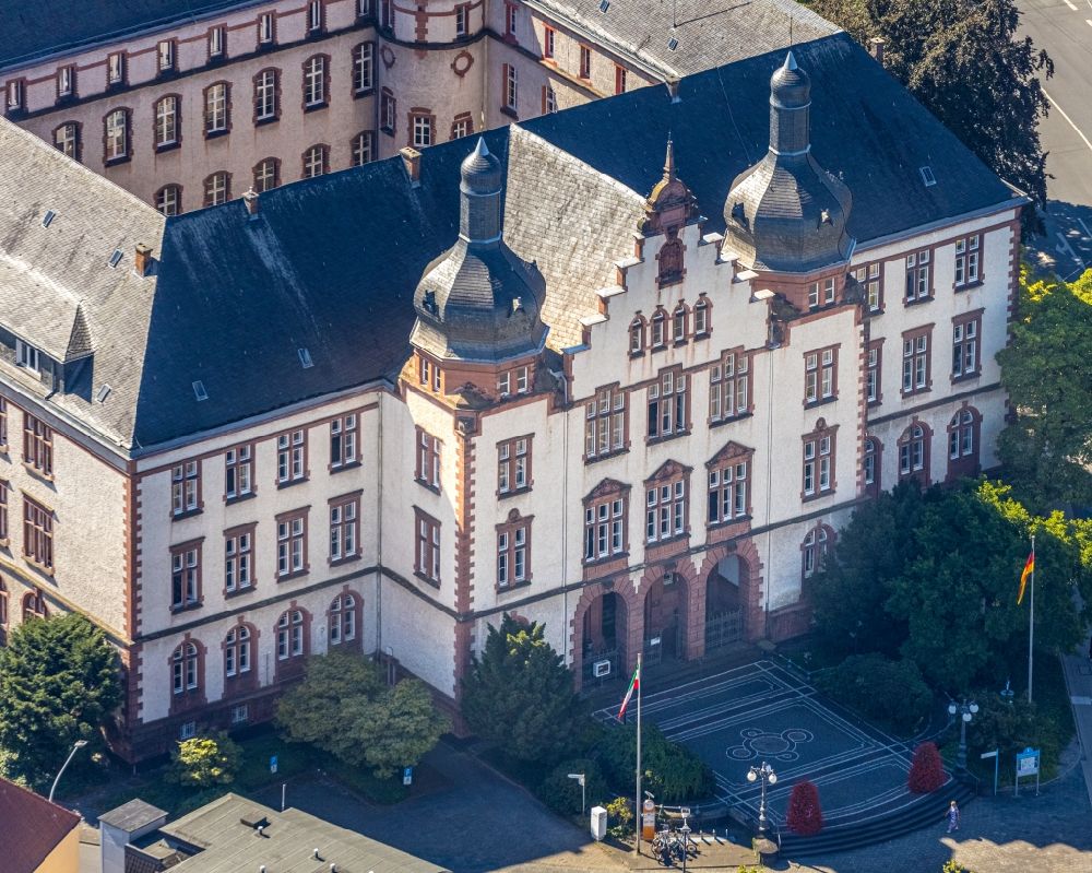 Hamm from the bird's eye view: Town Hall building of the city administration on Theodor-Heuss-Platz in Hamm in the state North Rhine-Westphalia, Germany