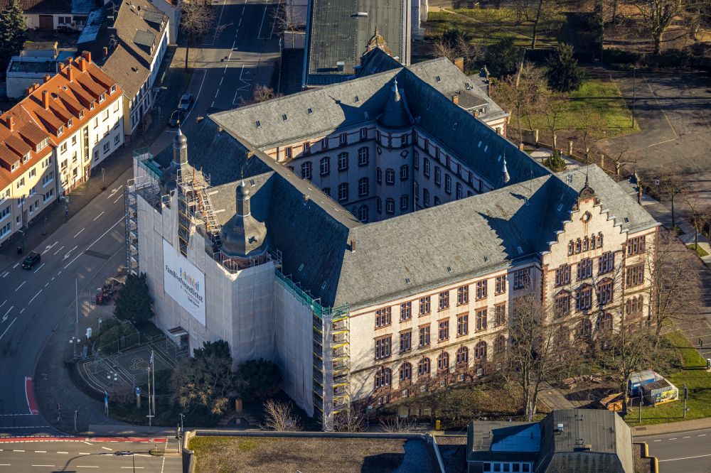 Aerial image Hamm - Town Hall building of the city administration on Theodor-Heuss-Platz in Hamm in the state North Rhine-Westphalia, Germany
