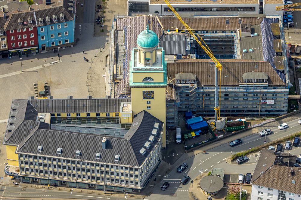Aerial image Witten - Town Hall building of the city administration in Witten at Ruhrgebiet in the state North Rhine-Westphalia, Germany