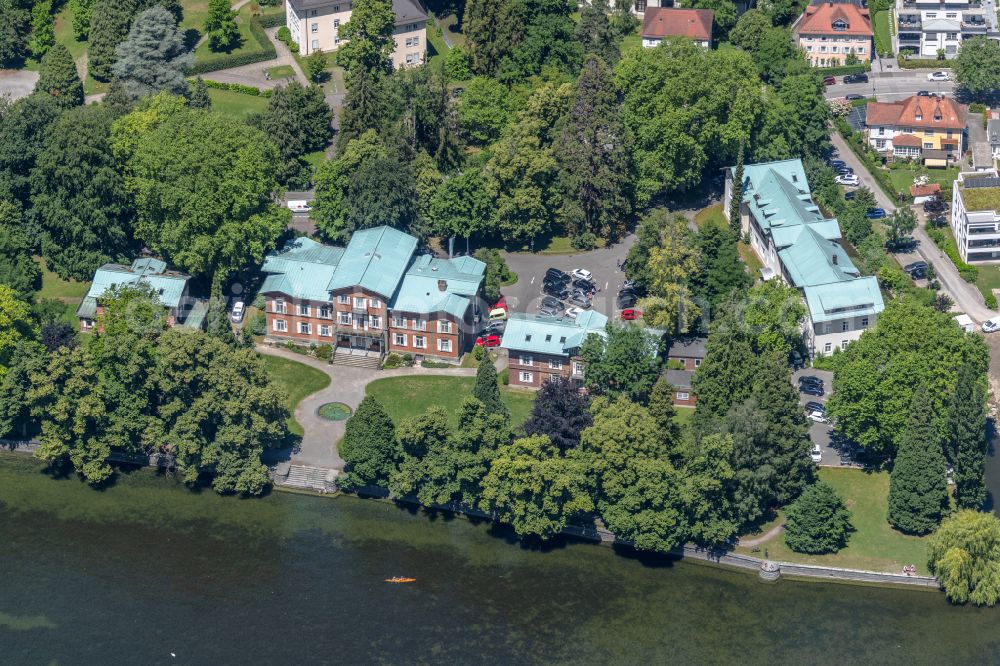 Aerial photograph Lindau (Bodensee) - Building of the Lindau registry office in the Tuscany Park on the shore of Lake Constance in Lindau (Bodensee) on Lake Constance in the state Bavaria, Germany