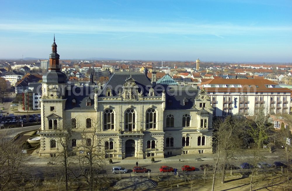 Merseburg from above - View of Building the House of the Estates in Merseburg in Saxony-Anhalt