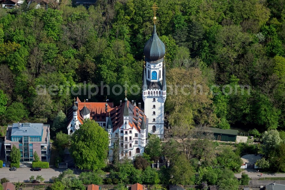 Aerial image München - Building complex of the monastery Archiconvent der Templer on the Birkleiten in the district Untergiesing-Harlaching in Munich in the state Bavaria, Germany