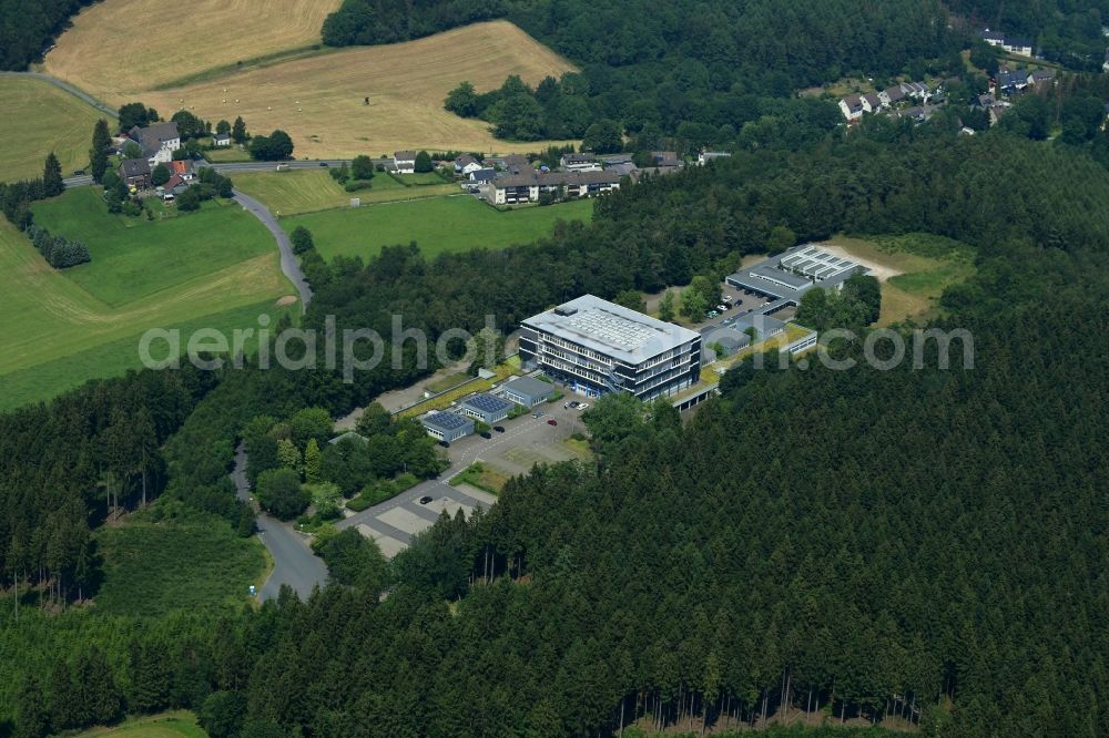 Aerial image Halver - Building complex of the Vocational School Eugen-Schmalenbach-Berufskolleg on street Eugen-Schmalenbach-Strasse in Halver in the state North Rhine-Westphalia, Germany