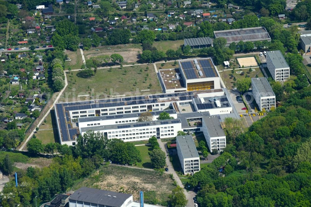 Berlin from above - Building complex of the Vocational School Schul- and Leistungssportzentrum Berlin in Berlin, Germany