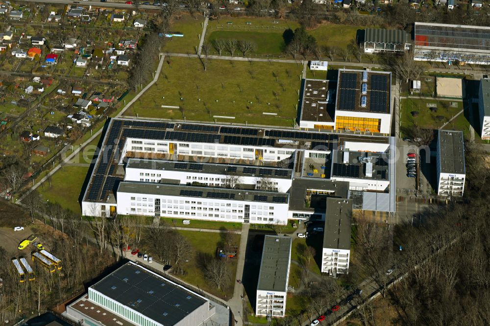 Aerial image Berlin - Building complex of the Vocational School Schul- and Leistungssportzentrum Berlin in Berlin, Germany