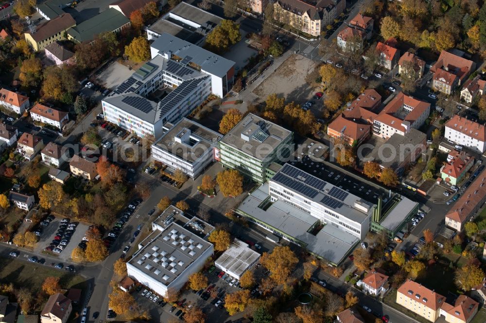 Aerial photograph Kitzingen - Building complex of the Vocational School Staatliche Berufsschule Kitzingen-Ochsenfurt in Kitzingen in the state Bavaria, Germany