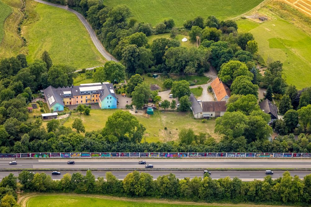 Aerial photograph Witten - Premises of the children's home and care center Christopherus-Haus e.V. in Witten in the state of North Rhine-Westphalia