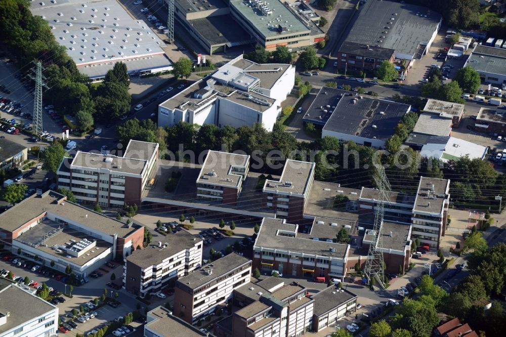 Aerial photograph Hamburg - Building complex of Draeger Safety AG & Co. KGaA in the district Tonndorf in Hamburg. draeger.com