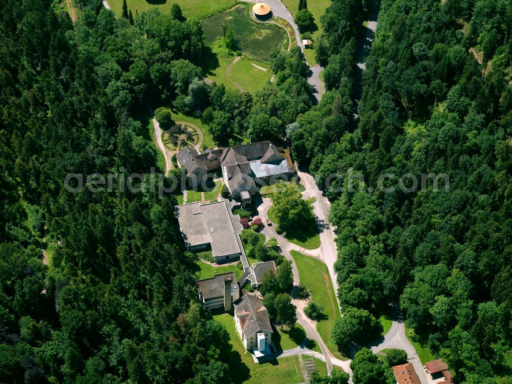 Rottenburg am Neckar from above - Building complex of the former monastery Gen. of armen Schwestern in Rottenburg am Neckar in the state Baden-Wuerttemberg, Germany