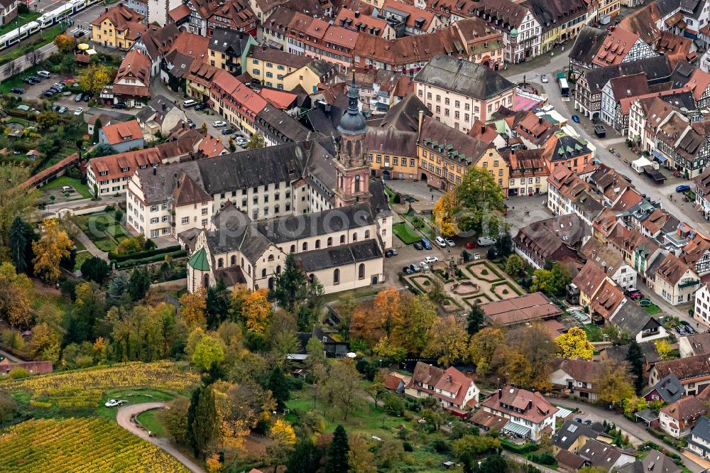 Gengenbach from the bird's eye view: Building complex of the former monastery and today Sankt Marien in Gengenbach in the state Baden-Wurttemberg, Germany