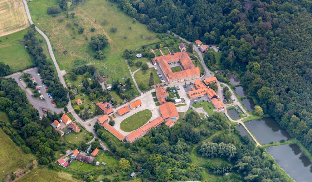 Aerial image Blankenburg (Harz) - Building complex of the former monastery Michaelstein in Blankenburg (Harz) in the state Saxony-Anhalt, Germany