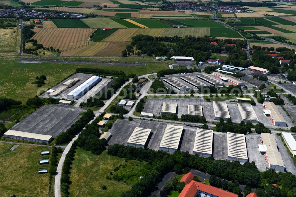 Aerial image Schweinfurt - Building complex of the former military barracks Conn Barracks in Schweinfurt in the state Bavaria, Germany