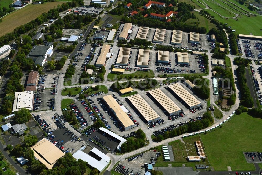 Aerial photograph Schweinfurt - Building complex of the former military barracks Conn Barracks in Schweinfurt in the state Bavaria, Germany