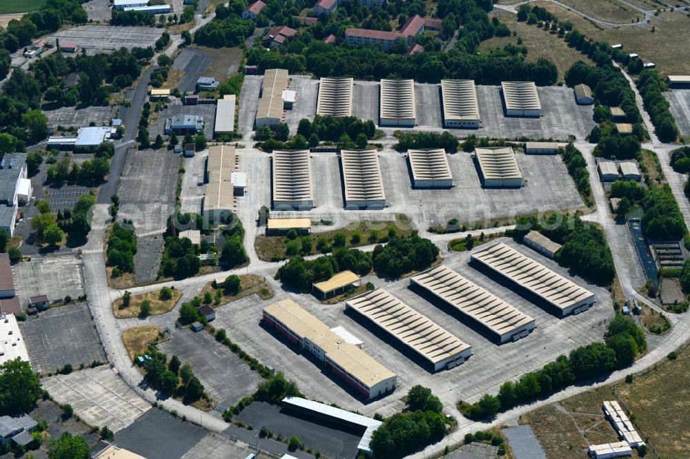 Aerial photograph Schweinfurt - Building complex of the former military barracks Conn Barracks in Schweinfurt in the state Bavaria, Germany