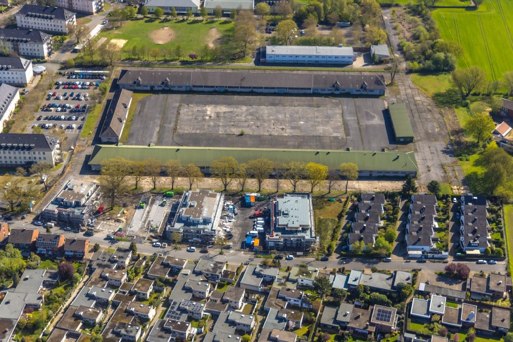 Aerial image Hamm - building complex of the former military barracks on street Alter Uentroper Weg in the district Norddinker in Hamm in the state North Rhine-Westphalia, Germany