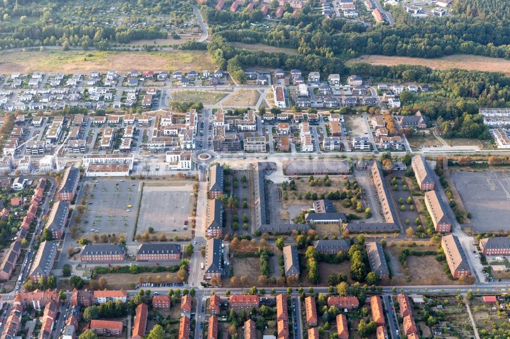 Aerial photograph Lüneburg - Building complex of the former military barracks in Lueneburg in the state Lower Saxony, Germany