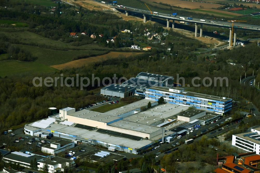Würzburg from above - Building complex and grounds of the logistics center on Berner Strasse in the district Heuchelhof in Wuerzburg in the state Bavaria, Germany