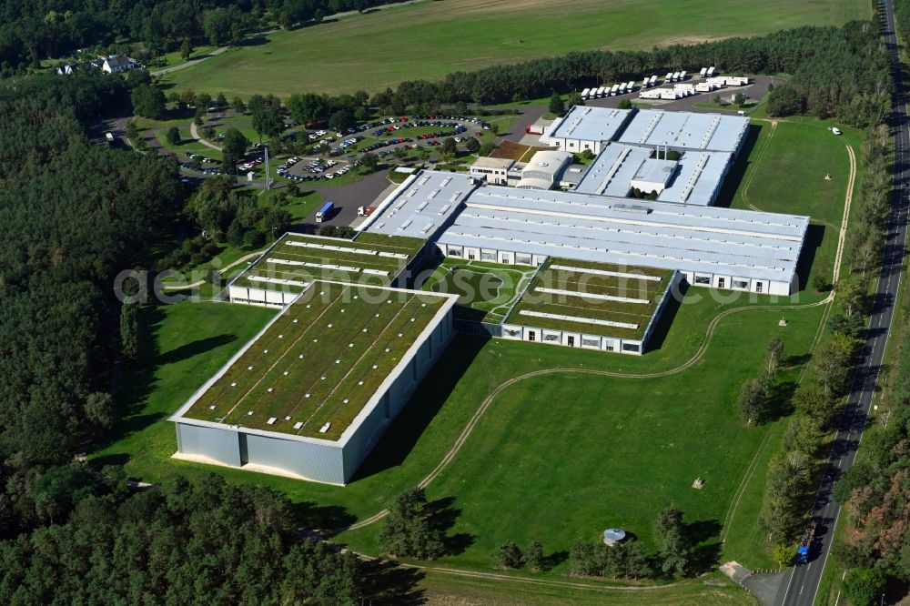 Aerial photograph Coswig (Anhalt) - Building complex and grounds of the logistics center of ErnstingA?s Family GmbH&Co.KG in the district Klieken in Coswig (Anhalt) in the state Saxony-Anhalt, Germany