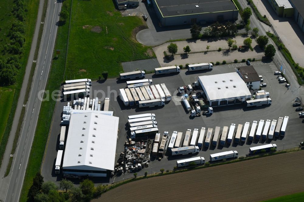 Aerial image Himmelkron - Building complex and grounds of the logistics center of Goller Logistik GmbH on Industriestrasse in Himmelkron in the state Bavaria, Germany