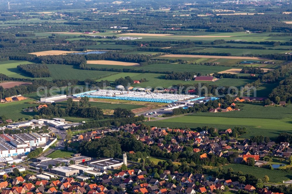 Aerial photograph Vreden - Building complex and grounds of the logistics center Schmitz cargobull in Vreden in the state North Rhine-Westphalia, Germany
