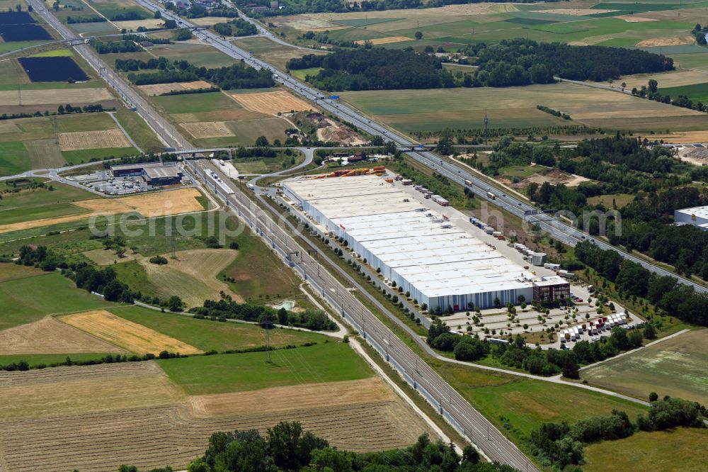 Aerial photograph Forchheim - Building complex and grounds of the logistics center of Simon Hegele Gesellschaft fuer Logistik und Service mbH in Forchheim in the state Bavaria, Germany