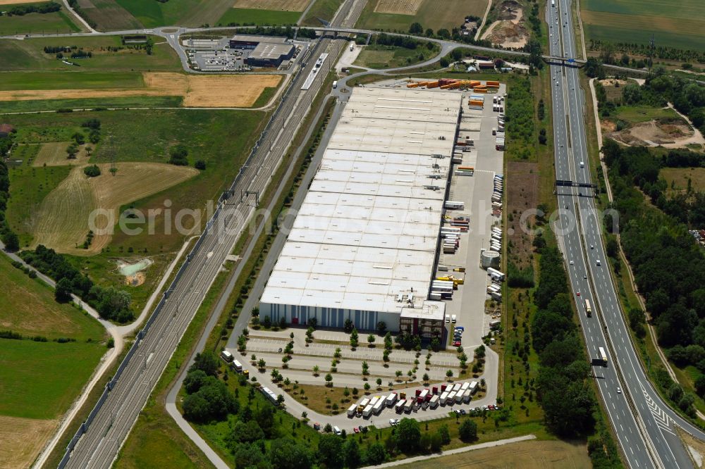 Aerial image Forchheim - Building complex and grounds of the logistics center of Simon Hegele Gesellschaft fuer Logistik und Service mbH in Forchheim in the state Bavaria, Germany