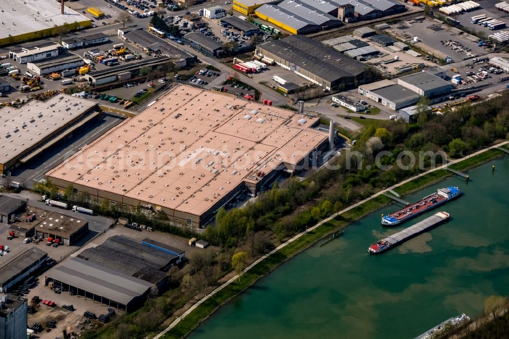 Aerial image Dorsten - Building complex and grounds of the logistics center of van Eupen Logistik GmbH & Co. KG on Rudolf-Diesel-Strasse in Dorsten in the state North Rhine-Westphalia, Germany
