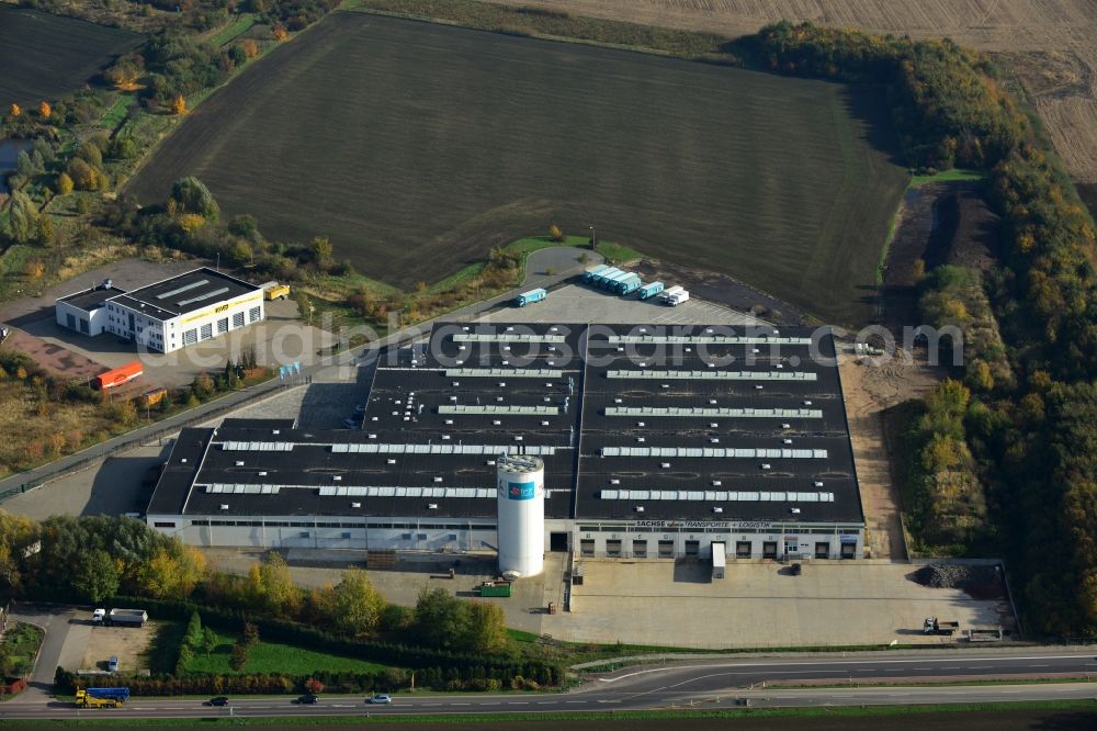 Aerial photograph Köthen - Complex of buildings in the commercial area in Cöthen in Saxony-Anhalt
