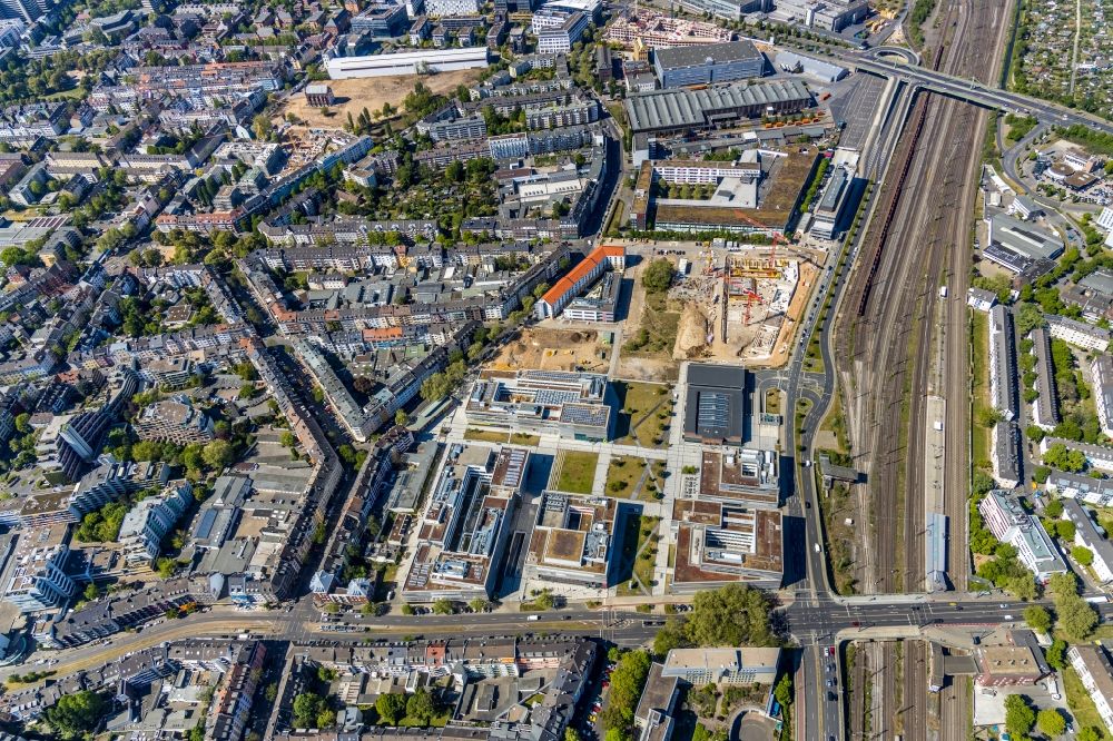 Aerial photograph Düsseldorf - Building complex of the university Hochschule Duesseldorf - Campus Derendorf in the district Derendorf in Duesseldorf in the state North Rhine-Westphalia, Germany