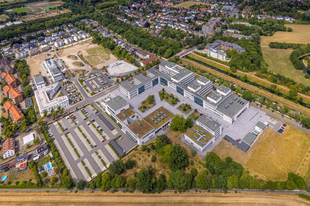 Hamm from the bird's eye view: building complex of the university Hamm-Lippstadt an der Marker Allee in Hamm at Ruhrgebiet in the state North Rhine-Westphalia