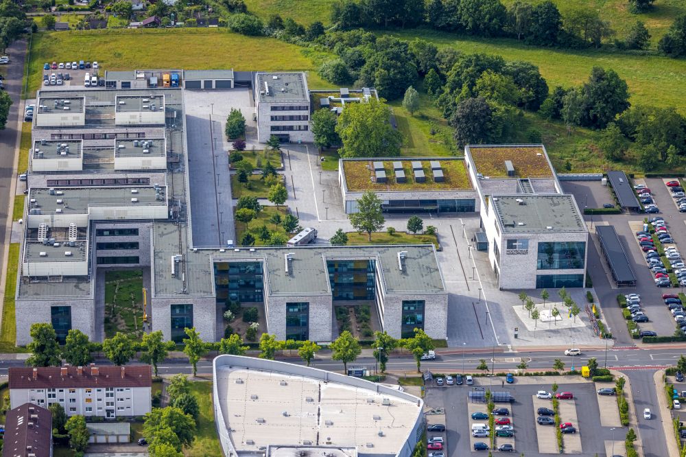 Aerial image Hamm - Building complex of the University Hamm-Lippstadt on street Marker Allee in the district Hamm-Lippstadt in Hamm at Ruhrgebiet in the state North Rhine-Westphalia, Germany
