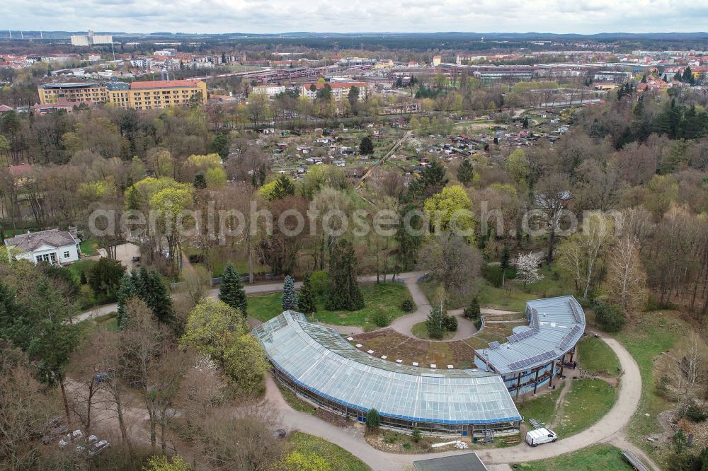 Aerial photograph Eberswalde - Building complex of the university fuer nachhaltige Entwicklung on street Am Zainhammer in the district Spechthausen in Eberswalde in the state Brandenburg, Germany