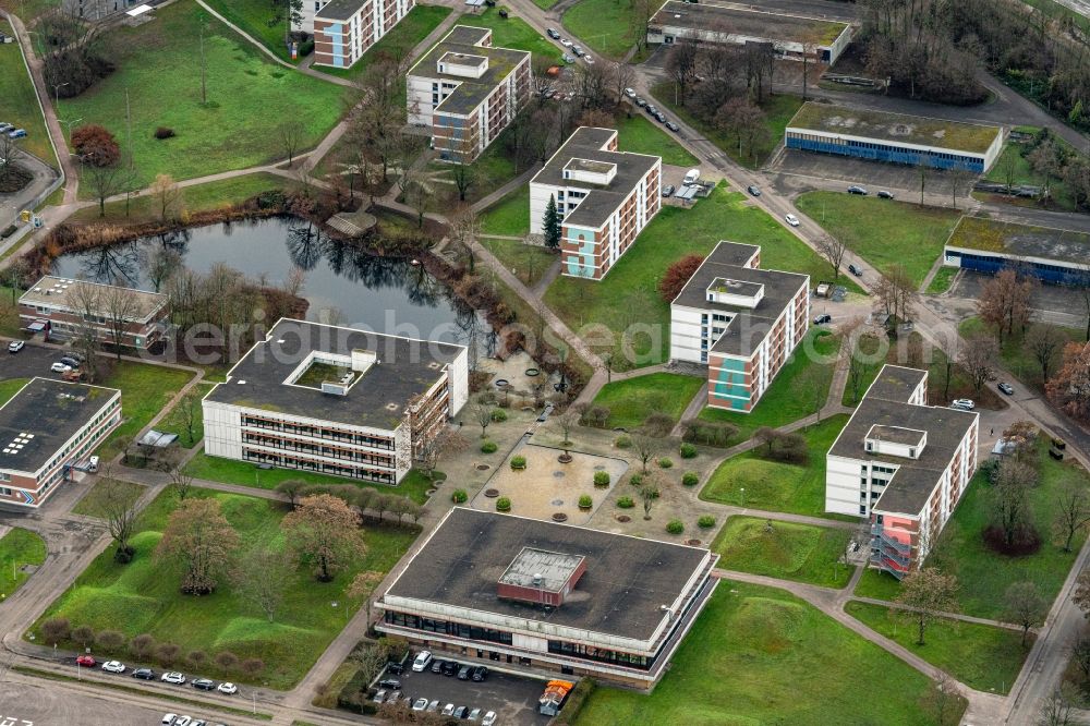 Aerial image Lahr/Schwarzwald - Building complex of the university Polizeihochschule in Lahr/Schwarzwald in the state Baden-Wurttemberg, Germany